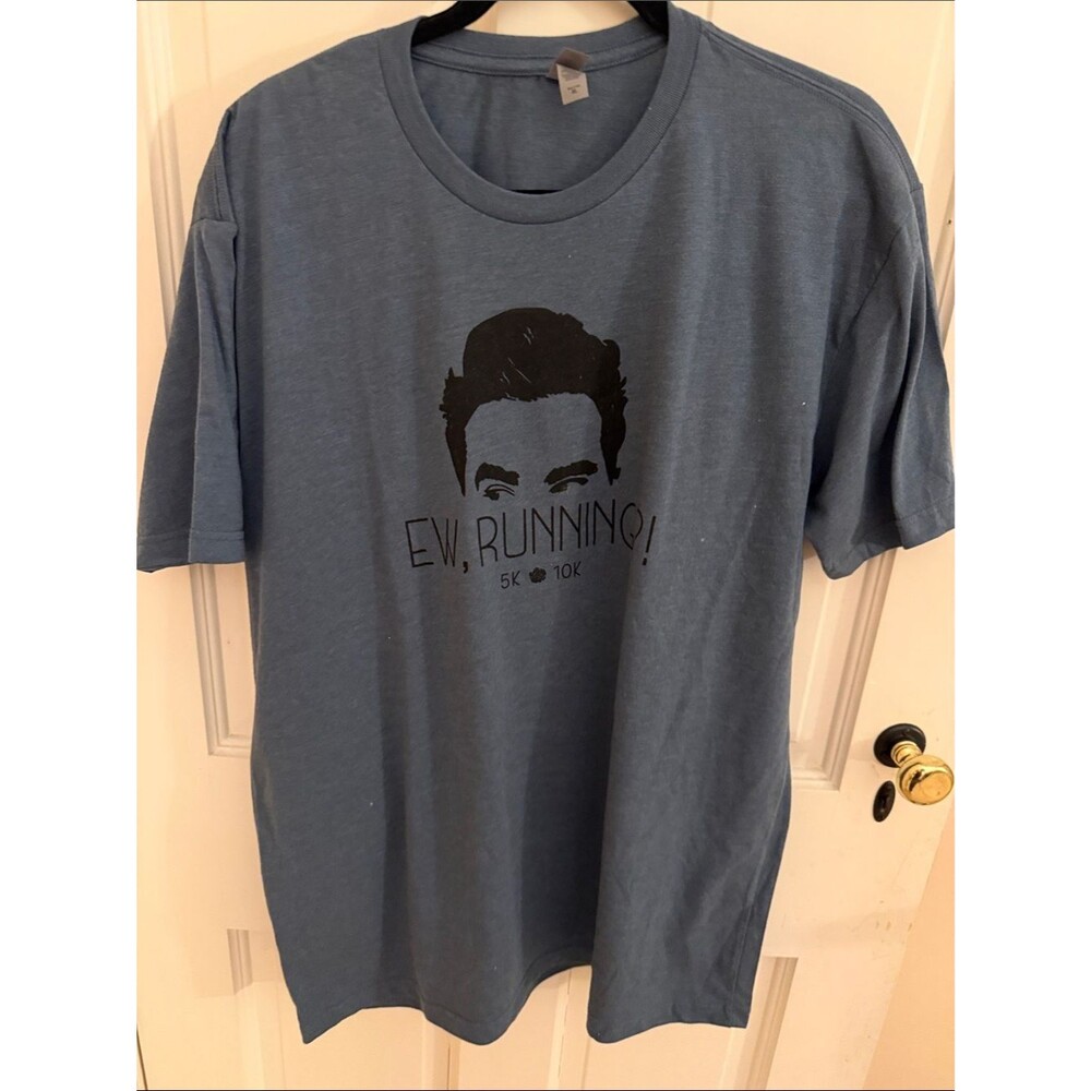 Ew, Running! T-shirt unisex Blue Graphic T-Shirt Size XL